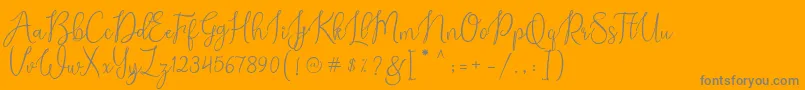 Weitere Informationen zur Alexsandra Demo-Schriftart Alexsandra Demo-Schriftart – Graue Schriften auf orangefarbenem Hintergrund