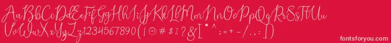 Alexsandra Demo Font – Pink Fonts on Red Background