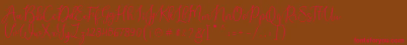 Alexsandra Demo Font – Red Fonts on Brown Background