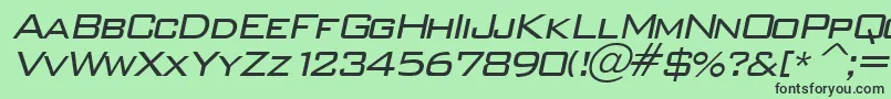 フォントWallstreetItalic – 緑の背景に黒い文字