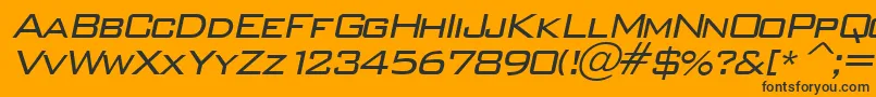 WallstreetItalic Font – Black Fonts on Orange Background