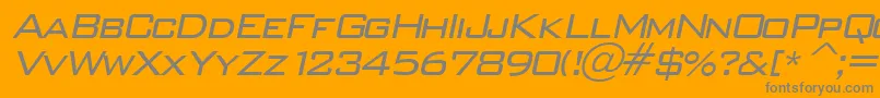 WallstreetItalic Font – Gray Fonts on Orange Background