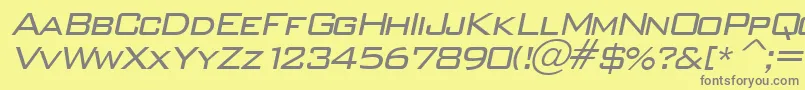WallstreetItalic Font – Gray Fonts on Yellow Background