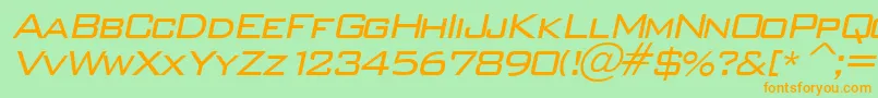 WallstreetItalic Font – Orange Fonts on Green Background