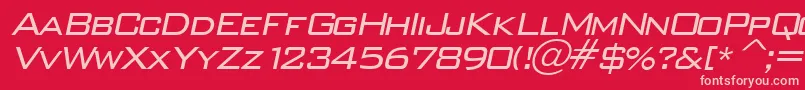 フォントWallstreetItalic – 赤い背景にピンクのフォント