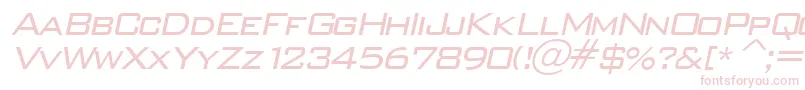 フォントWallstreetItalic – 白い背景にピンクのフォント