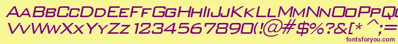 WallstreetItalic Font – Purple Fonts on Yellow Background