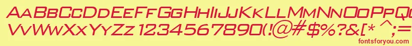 WallstreetItalic Font – Red Fonts on Yellow Background