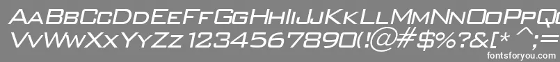 フォントWallstreetItalic – 灰色の背景に白い文字