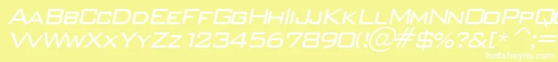 WallstreetItalic Font – White Fonts on Yellow Background