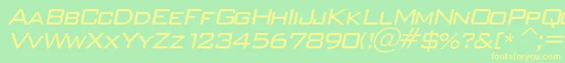 WallstreetItalic Font – Yellow Fonts on Green Background