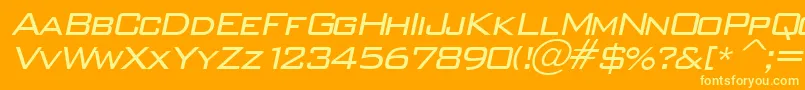 WallstreetItalic Font – Yellow Fonts on Orange Background