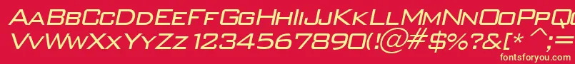 Шрифт WallstreetItalic – жёлтые шрифты на красном фоне