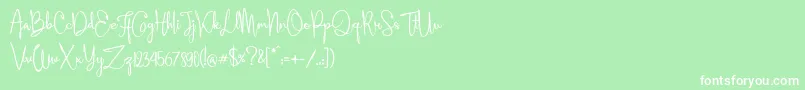 Aleyna Font – White Fonts on Green Background