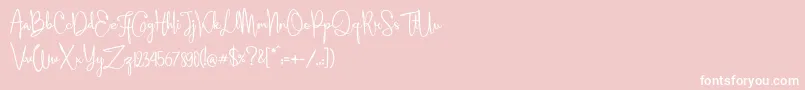 Aleyna-Schriftart – Weiße Schriften auf rosa Hintergrund