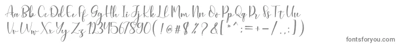 Czcionka Aleysia Script – szare czcionki