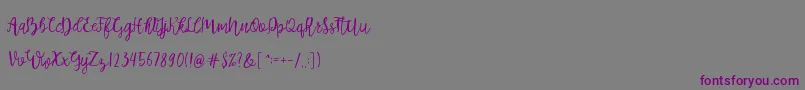 Шрифт Aleysia – фиолетовые шрифты на сером фоне