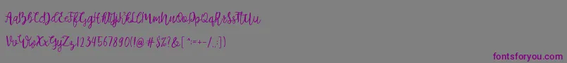 Aleysia Font – Purple Fonts on Gray Background