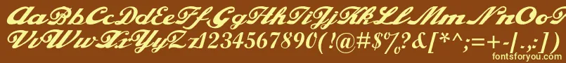 Шрифт alfaowner com script – жёлтые шрифты на коричневом фоне