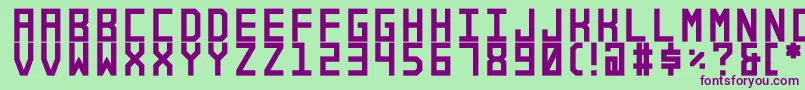 Alforim Font – Purple Fonts on Green Background