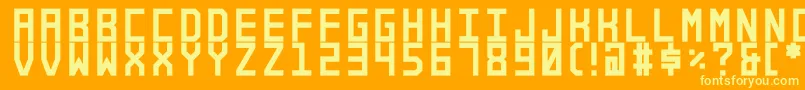 Alforim Font – Yellow Fonts on Orange Background