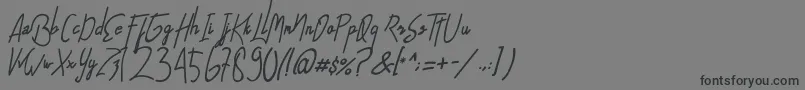 フォントAlfridaSignature – 黒い文字の灰色の背景