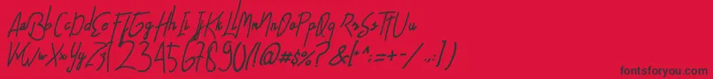 AlfridaSignature Font – Black Fonts on Red Background