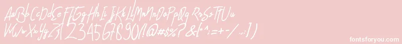 AlfridaSignature Font – White Fonts on Pink Background