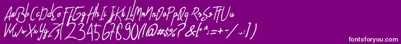 AlfridaSignature Font – White Fonts on Purple Background