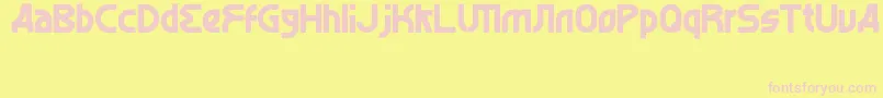 alghorie bald Font – Pink Fonts on Yellow Background