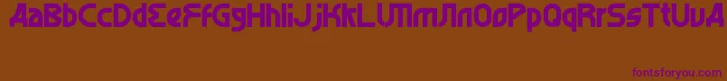 alghorie bald Font – Purple Fonts on Brown Background