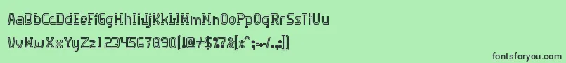 Algorithma-fontti – mustat fontit vihreällä taustalla