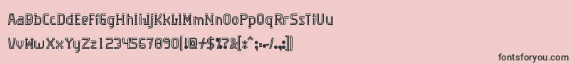 フォントAlgorithma – ピンクの背景に黒い文字