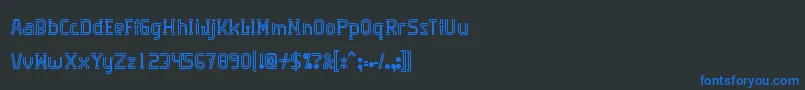 Algorithma Font – Blue Fonts on Black Background