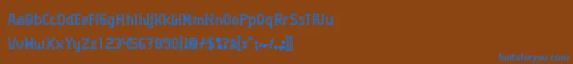 Algorithma Font – Blue Fonts on Brown Background