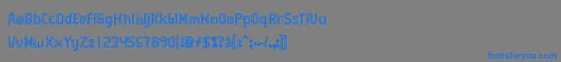 Algorithma-Schriftart – Blaue Schriften auf grauem Hintergrund