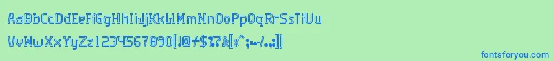 Algorithma Font – Blue Fonts on Green Background