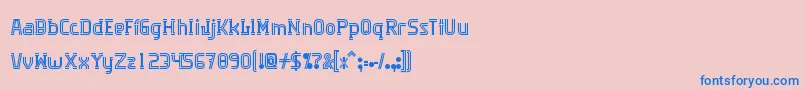 Algorithma-fontti – siniset fontit vaaleanpunaisella taustalla