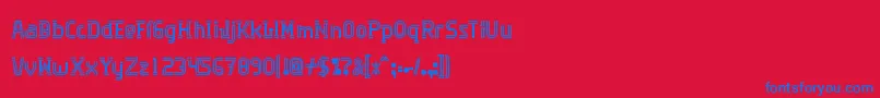 Algorithma Font – Blue Fonts on Red Background