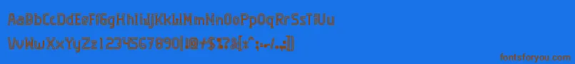 Algorithma-fontti – ruskeat fontit sinisellä taustalla