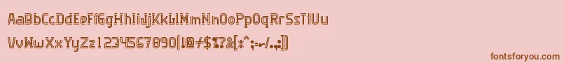 Algorithma Font – Brown Fonts on Pink Background
