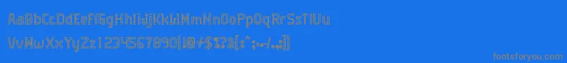 Algorithma-fontti – harmaat kirjasimet sinisellä taustalla