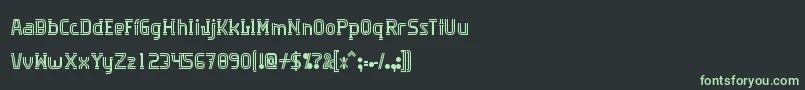 Fonte Algorithma – fontes verdes em um fundo preto