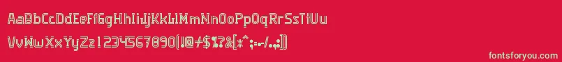 Algorithma Font – Green Fonts on Red Background