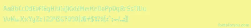 Algorithma Font – Green Fonts on Yellow Background