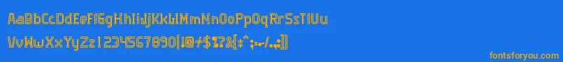 Algorithma Font – Orange Fonts on Blue Background