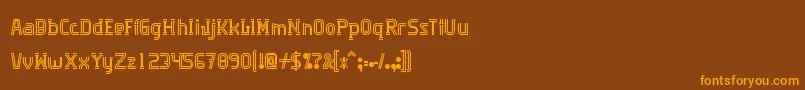 Algorithma Font – Orange Fonts on Brown Background
