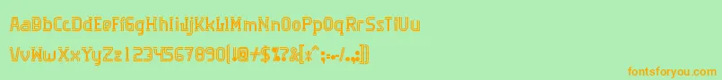 Algorithma Font – Orange Fonts on Green Background