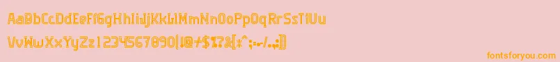 Algorithma Font – Orange Fonts on Pink Background