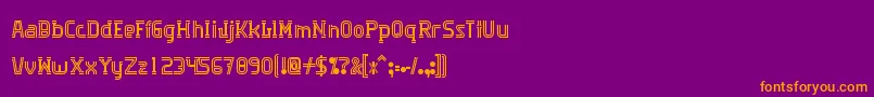 Algorithma Font – Orange Fonts on Purple Background